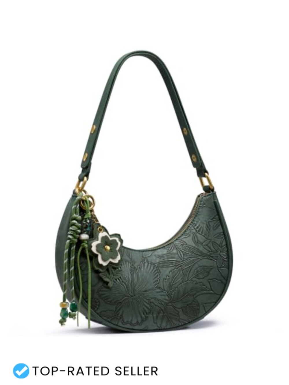 Crescent Shoulder Bag Small Clutch Purse Faux Leather Handbag